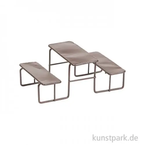 Mini Picknick-Tisch aus Metall - Braun, 11 cm Top-Seller