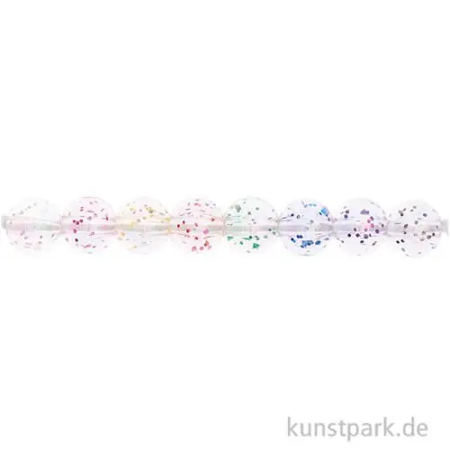 Glitzer Perlen, Regenbogen, Holographisch, 8 mm, 40 Stück Top-Seller