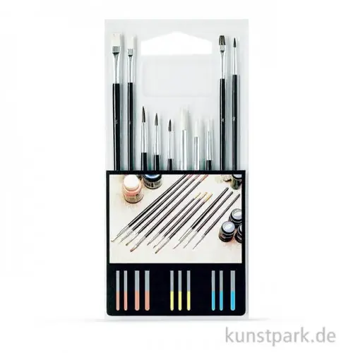 Schulmalpinsel Set-1 mit 10 verschiedenen Pinseln Ab Werk
