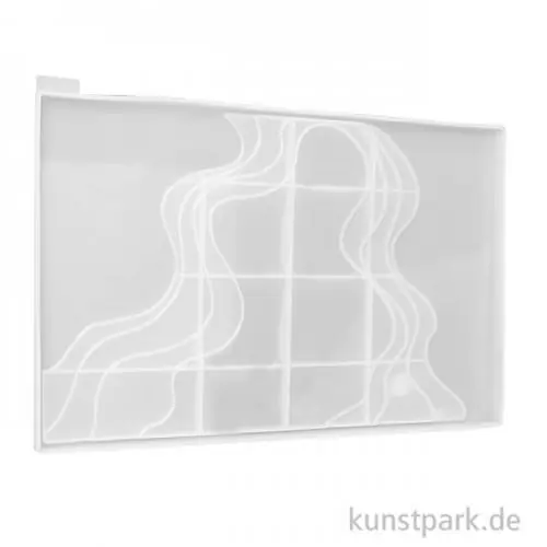 Silikon Gießform - Untersetzer XL Ocean 3D, 37,5 x 24,6 x 1,3 cm Sonderangebot
