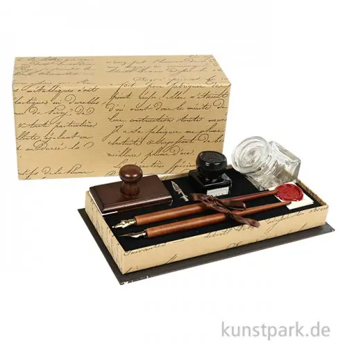 Zertifiziert Stilvolles Rubinato Kalligrafie-Set, 8 teilig in luxuriöser Geschenkbox