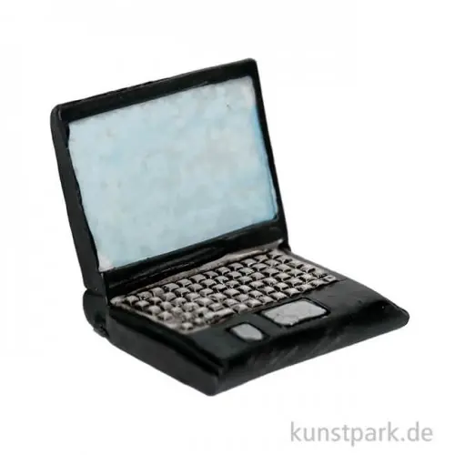 Miniatur Laptop, Schwarz, 4 cm Highlight