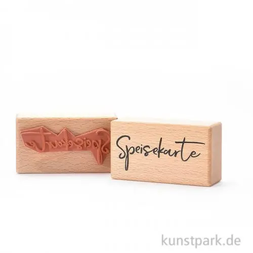 Aktuell Stempel - Speisekarte, 4x7 cm