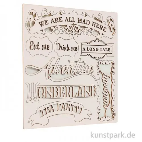 Großhandel Stamperia Decorativ Chips - Alice Frames, 14 x 14 cm