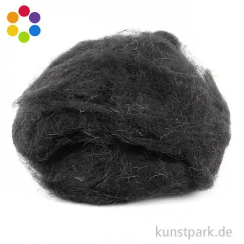 Schafwolle zum Nassfilzen 100 % Natur, 50 g Geprüft