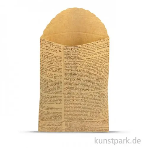 Vintage Tüten - Book aus Kraftpapier, 7 x 10,2 cm, 6 Stück Ausverkauf
