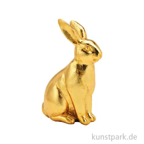 Mega-Angebot Deko Hase aus Poly, Gold, 10 x 16 x 6 cm