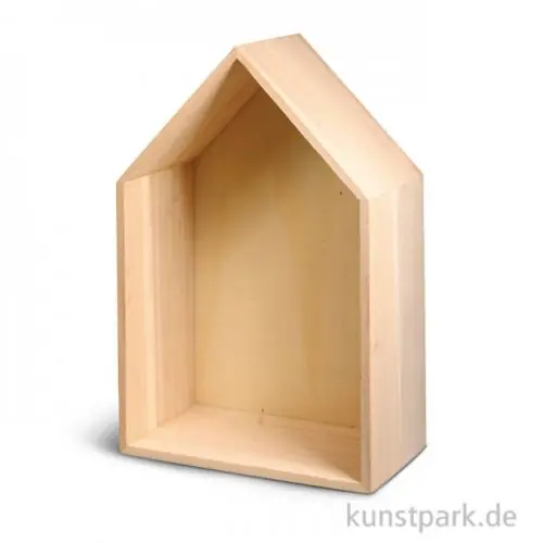 Preiswert Holzrahmen Haus, 24 x 16 x 8 cm