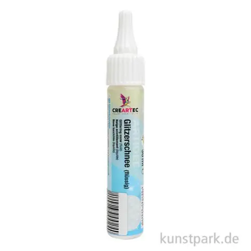 Günstig Glitzerschnee flüssig mit Maldüse, 30 ml