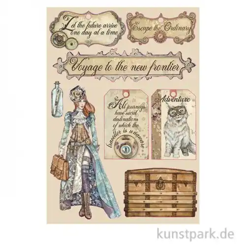 Stamperia Wooden Shapes - Lady Vagabond Labels, DIN A5 Super-Preis