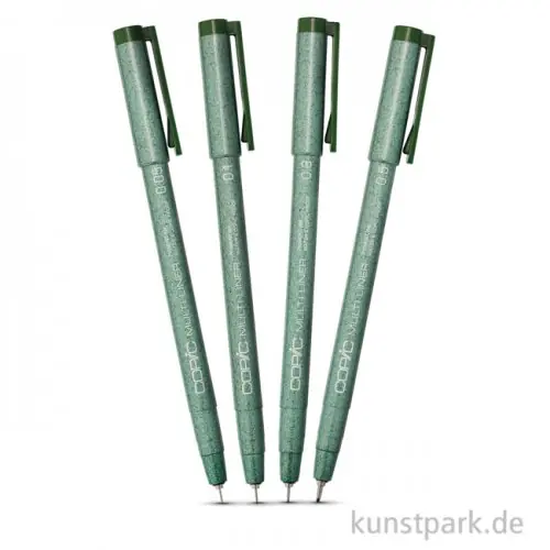 COPIC Multiliner Olive Classic Set - 4 Strichstärken Super-Preis