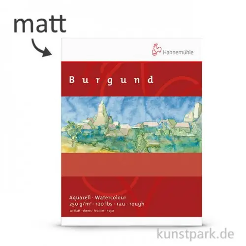 Hahnemühle BURGUND Aquarellpapier, Einzelbogen, 250g matt Kracherpreis