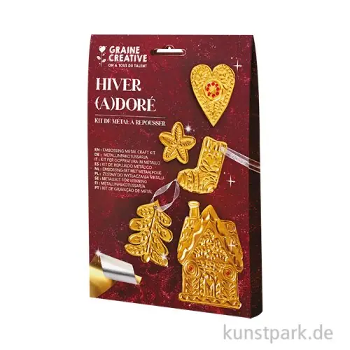 Embossing Bastelset zum Metall prägen - Weihnachtsanhänger Solange Der Vorrat Reicht