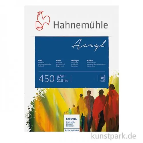 Hahnemühle ACRYL Malkarton, 10 Blatt, 450g Markenware