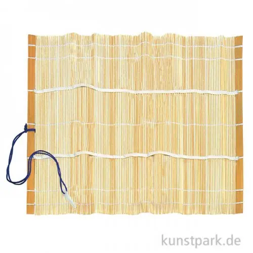 Pinselmatte aus Bambus natur mit Gummiband, ca. 28 x 28 cm Markenprodukt