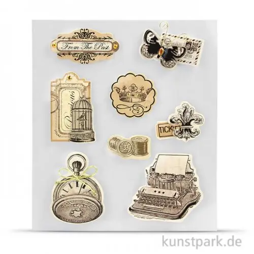 Vintage 3D-Sticker - Good Times, selbstklebend, 8 Stück sortiert Sofort Bestellen