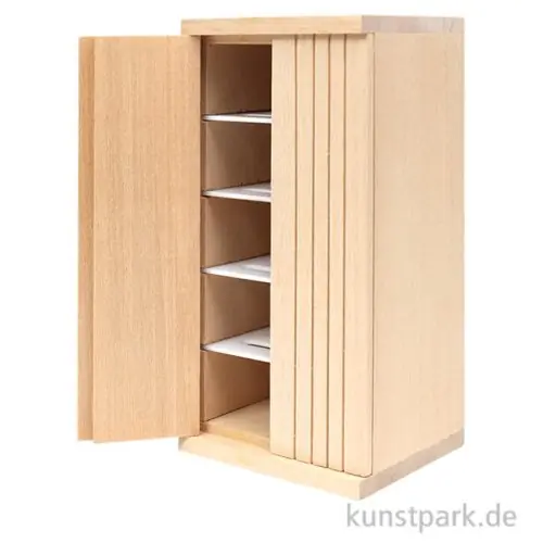Miniatur Kühlschrank, Naturholz, 6,5 x 13 x 5,5 cm Knallerangebot