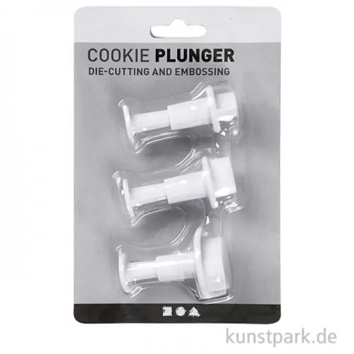 Motiv-Ausstecher Herz mit Stempelgriff, 3 Größen Knallerangebot