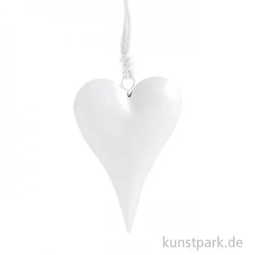 Nur Für Kurze Zeit Weißes Metallherz mit Aufhänger