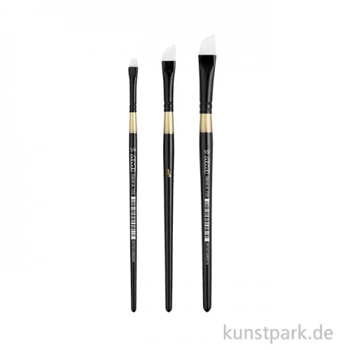 Öl- und Acrylmalpinselset A155, 3 Eckmalpinsel Echt