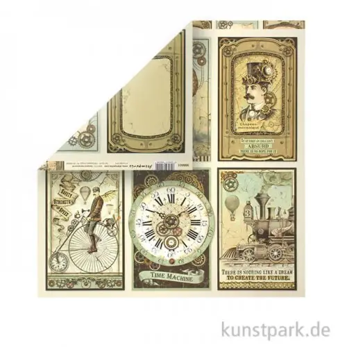 Stamperia Scrappapier - Voyages Fantastiques Cards, 30,5 x 30,5 cm Kostenfreie Lieferung