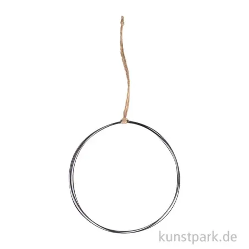 Ausverkauf Draht Ring zum Hängen, Schwarz, Durchmesser 10 cm