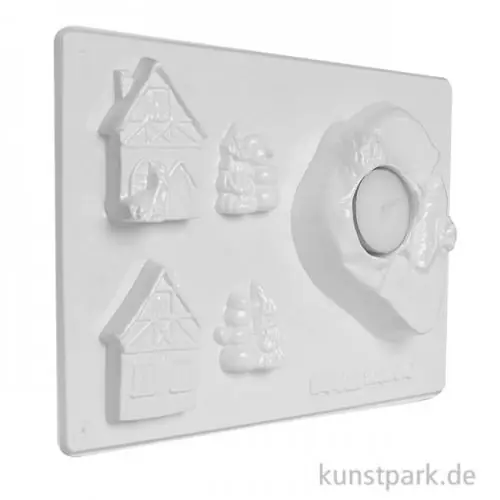 Sonderaktion Gießform - Kerzenhalter, Winterlandschaft