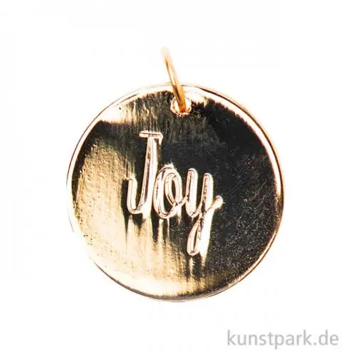 Neu Schmuck-Anhänger Scheibe - Joy, Gold