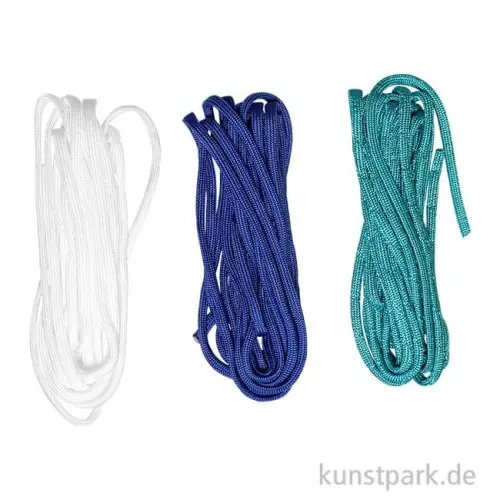 Paracord Set Weiß-Blau-Hellblau, 3x3 Meter, sortiert Großhandel