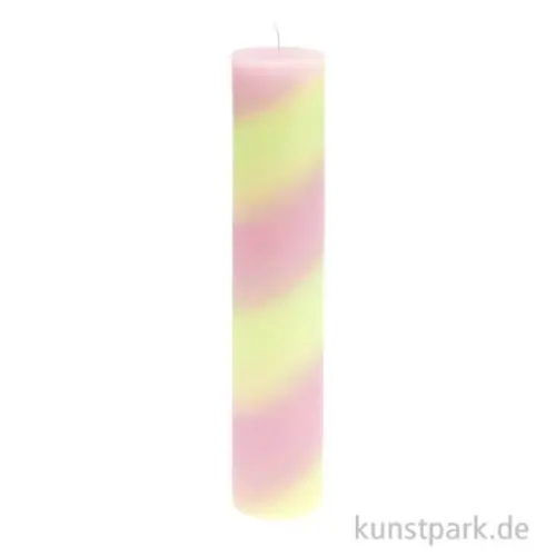 Heute Kaufen Stabkerze gestreift - Beere Mint, 20 cm