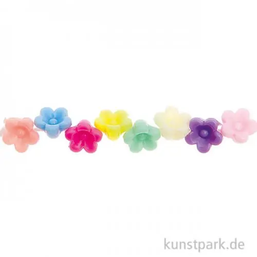 Blumen Perlen, Pastell, 10 x 7 mm, 40 Stück Exklusiv