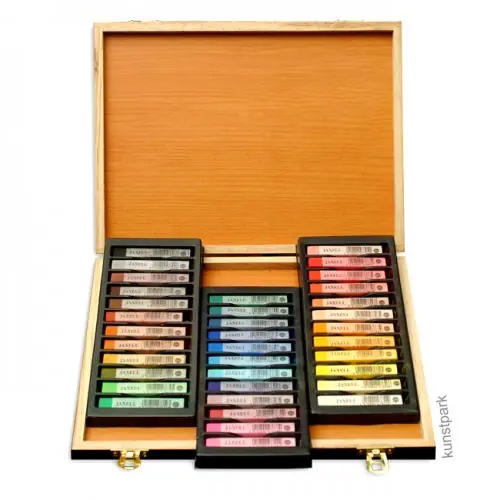 JAXELL Pastellkreide, 72 Stifte im Holzkasten Online Kaufen