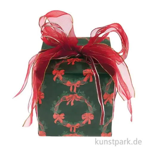 Geschenkpapier - Schleifen, Kränze, 70 cm x 2 Meter, 80 g Hochwertig