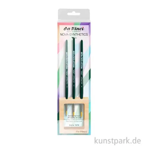 da Vinci NOVA Pinselset, 3 Allroundpinsel im Holzständer Wochenendangebot