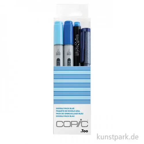 Günstig COPIC Doodle Pack - Blue, 4 Stifte