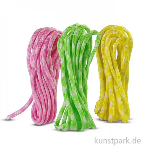 Paracord Set Gelb-Grün-Rosa, 3x3 Meter, sortiert Nur Für Kurze Zeit
