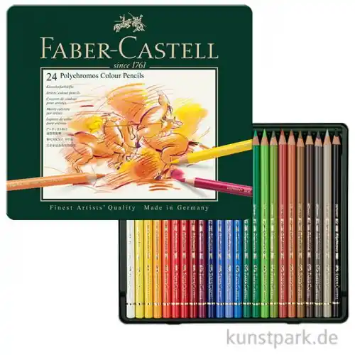 Faber-Castell POLYCHROMOS, 24 Stifte im Metalletui Abverkauf