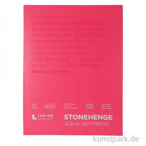 Stonehenge Aqua Smooth, Aquarellblock 300g Premium