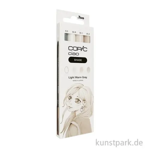 COPIC ciao Shade Set - 4 Stifte, Light Warm Gray Kostenfreie Lieferung
