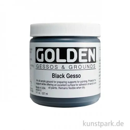 Direkt Vom Hersteller GOLDEN Gesso, schwarz 236 ml