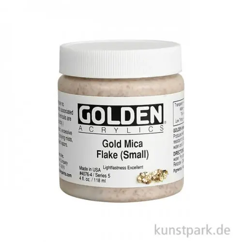 GOLDEN Metallic Acrylfarbe - 4076 Gold Flocken (klein), 119 ml Echt