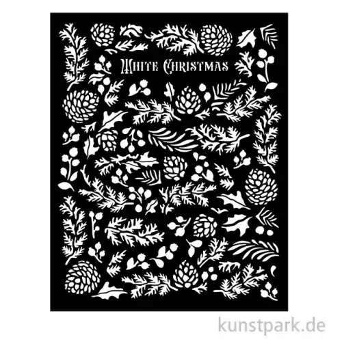 Kostenloser Versand Stamperia Schablone - The Owl's House Pine Cones, 20 x 25 cm