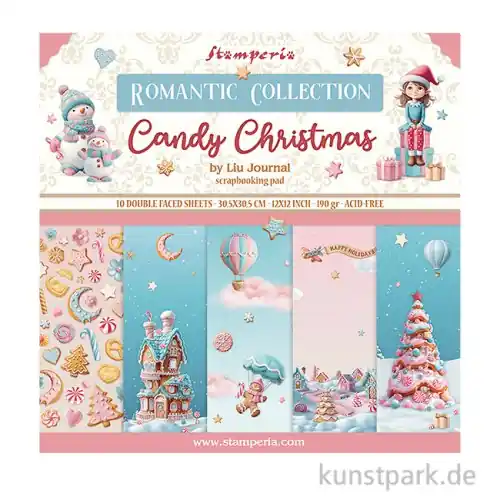 Stamperia Scrapbooking Pad - Candy Christmas, 30,5 x 30,5 cm Finale Aktion