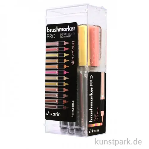 Karin Brushmarker PRO Set - 12 Farben, Skin Colours Neue Ware