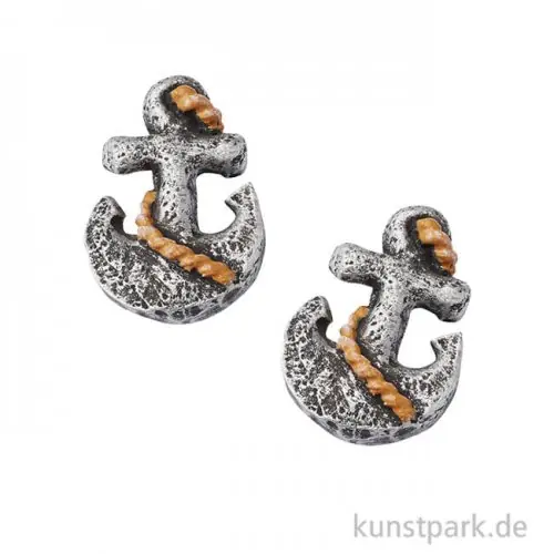 Mini Anker in Metalloptik, 3 cm, 2 Stück Sale