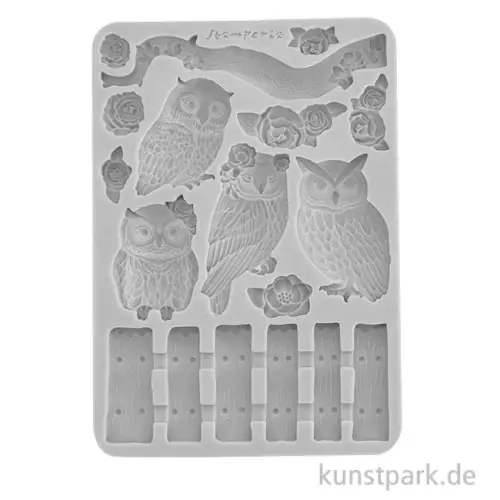 Stamperia Silikon Gießform - The Owl's House Owls and Branch, A5 Billig