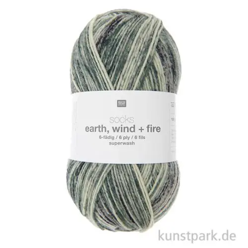 Rico Sockenwolle - Earth Wind Fire 4-fädig, 100g, 400m Top-Angebot
