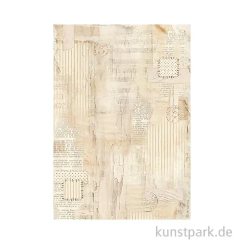 Ausverkauf Stamperia Reispapier - Family Background Pattern, DIN A4