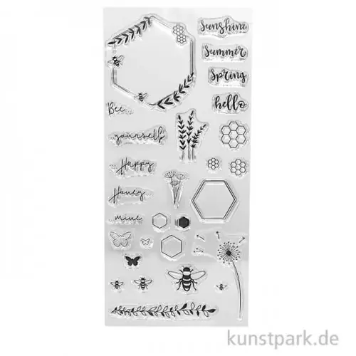 Clear Stamps - Bienensommer mit 28 Motiven Solange Der Vorrat Reicht