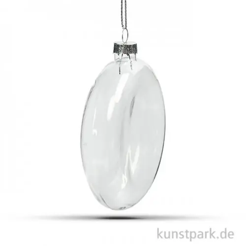 Weihnachtskugel flach, Durchmesser 8 cm, 6 Stück Direktkauf